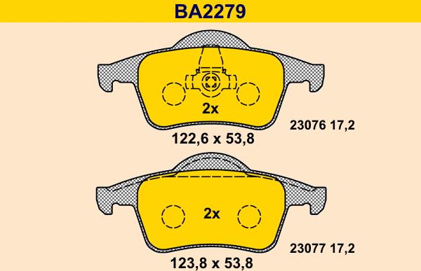 Barum BA2279 - Гальмівні колодки, дискові гальма avtolavka.club