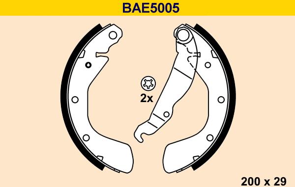 Barum BAE5005 - Комплект гальм, барабанний механізм avtolavka.club