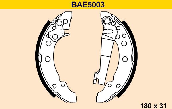 Barum BAE5003 - Комплект гальм, барабанний механізм avtolavka.club
