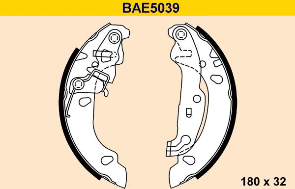 Barum BAE5039 - Комплект гальм, барабанний механізм avtolavka.club