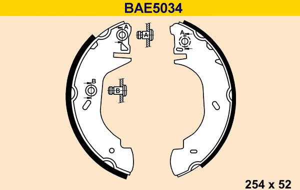 Barum BAE5034 - Комплект гальм, барабанний механізм avtolavka.club