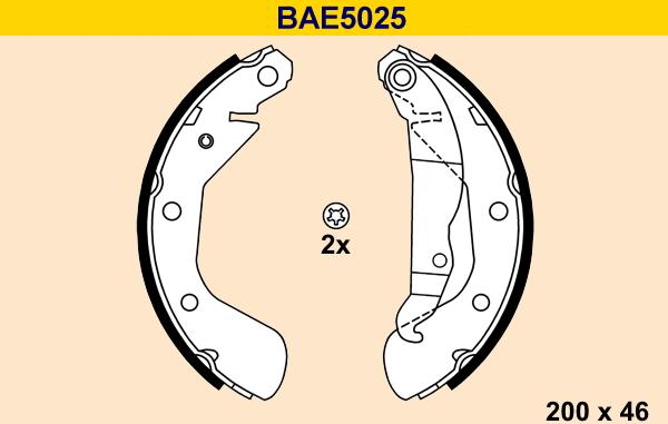 Barum BAE5025 - Комплект гальм, барабанний механізм avtolavka.club