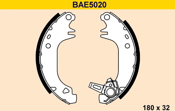 Barum BAE5020 - Комплект гальм, барабанний механізм avtolavka.club