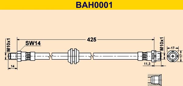 Barum BAH0001 - Гальмівний шланг avtolavka.club