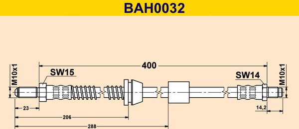 Barum BAH0032 - Гальмівний шланг avtolavka.club