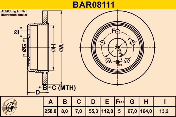 Barum BAR08111 - Гальмівний диск avtolavka.club