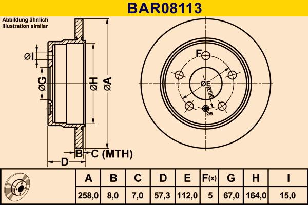 Barum BAR08113 - Гальмівний диск avtolavka.club