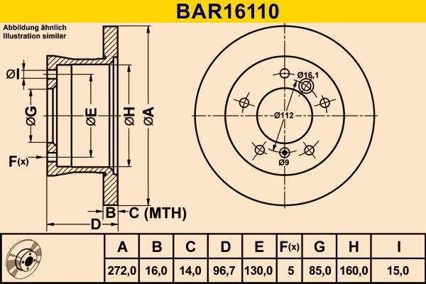 Barum BAR16110 - Гальмівний диск avtolavka.club