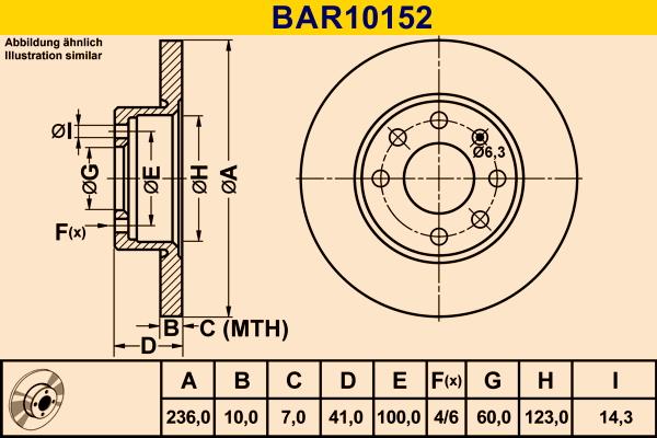 Barum BAR10152 - Гальмівний диск avtolavka.club