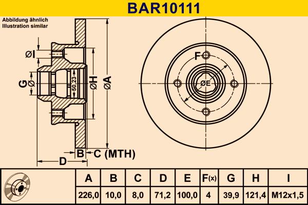 Barum BAR10111 - Гальмівний диск avtolavka.club