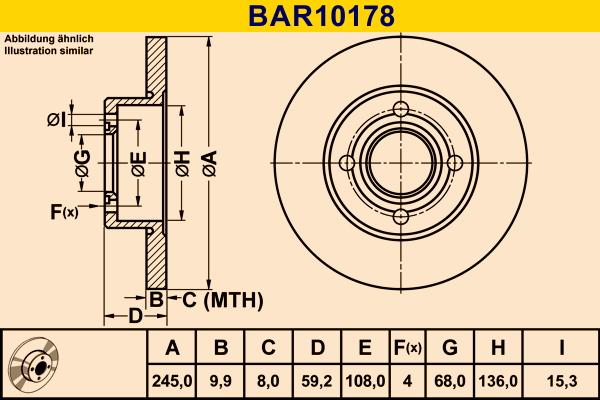 Barum BAR10178 - Гальмівний диск avtolavka.club