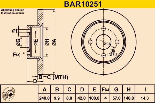 Barum BAR10251 - Гальмівний диск avtolavka.club