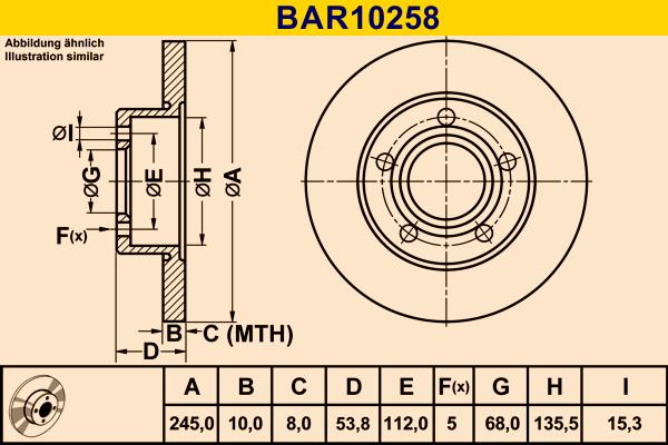 Barum BAR10258 - Гальмівний диск avtolavka.club