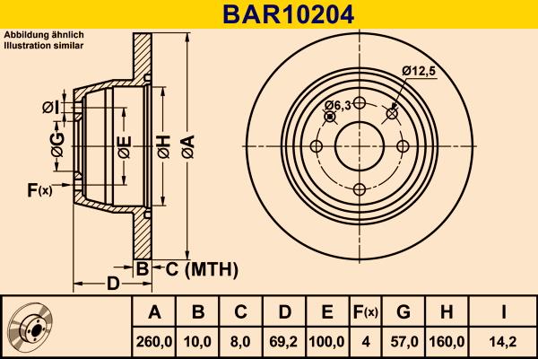 Barum BAR10204 - Гальмівний диск avtolavka.club