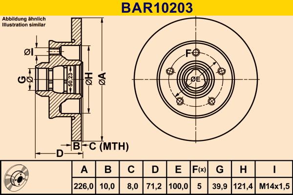 Barum BAR10203 - Гальмівний диск avtolavka.club