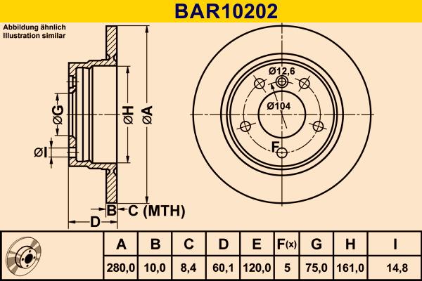 Barum BAR10202 - Гальмівний диск avtolavka.club