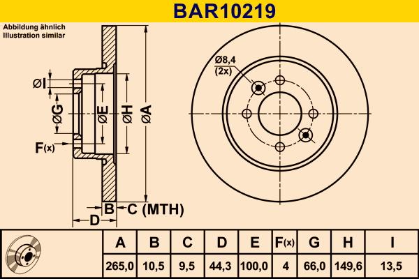 Barum BAR10219 - Гальмівний диск avtolavka.club