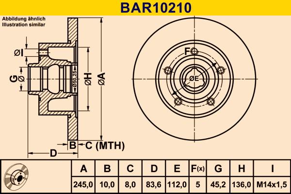 Barum BAR10210 - Гальмівний диск avtolavka.club