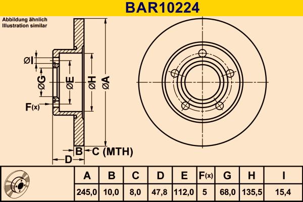 Barum BAR10224 - Гальмівний диск avtolavka.club