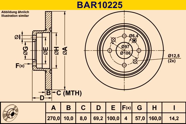 Barum BAR10225 - Гальмівний диск avtolavka.club