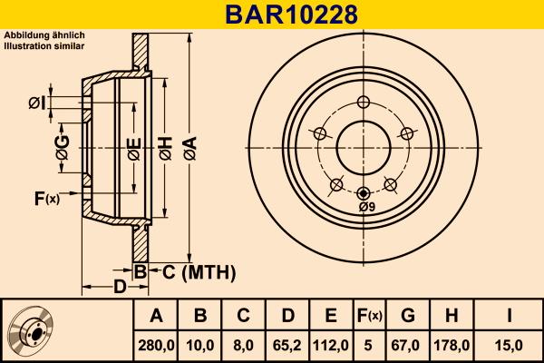 Barum BAR10228 - Гальмівний диск avtolavka.club