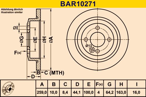 Barum BAR10271 - Гальмівний диск avtolavka.club