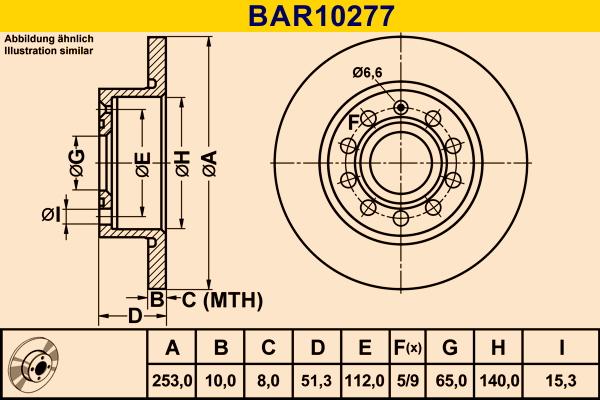 Barum BAR10277 - Гальмівний диск avtolavka.club