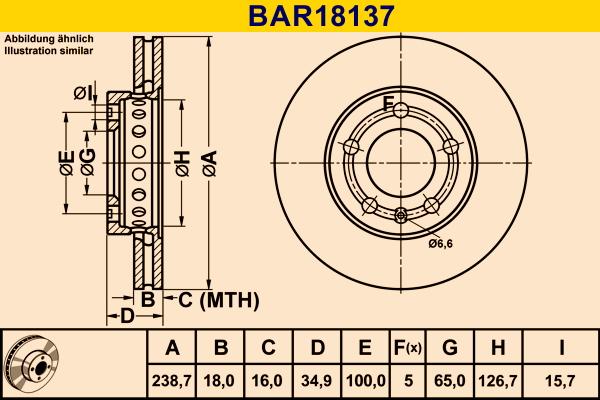 Barum BAR18137 - Гальмівний диск avtolavka.club