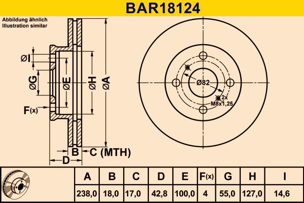 Barum BAR18124 - Гальмівний диск avtolavka.club