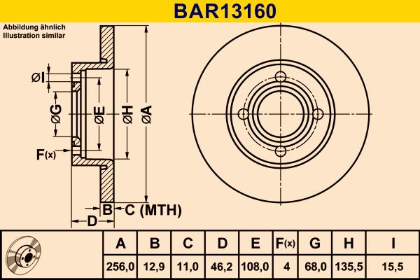 Barum BAR13160 - Гальмівний диск avtolavka.club