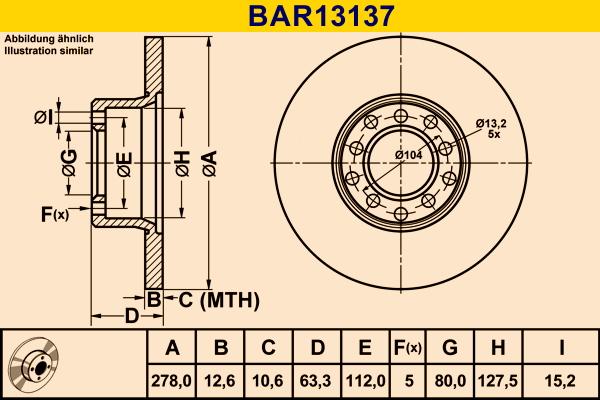 Barum BAR13137 - Гальмівний диск avtolavka.club