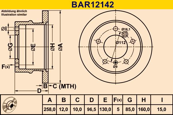 Barum BAR12142 - Гальмівний диск avtolavka.club