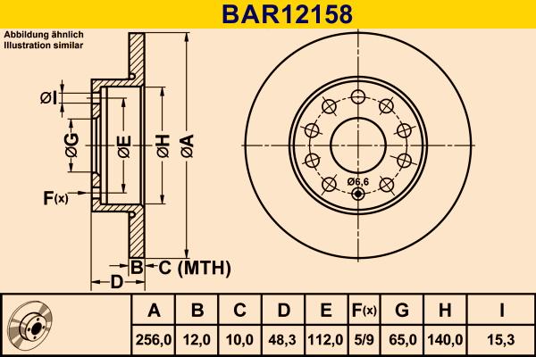 Barum BAR12158 - Гальмівний диск avtolavka.club