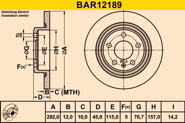 Barum BAR12189 - Гальмівний диск avtolavka.club