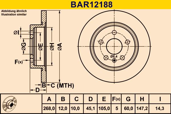 Barum BAR12188 - Гальмівний диск avtolavka.club