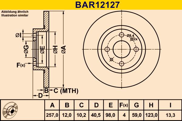 Barum BAR12127 - Гальмівний диск avtolavka.club