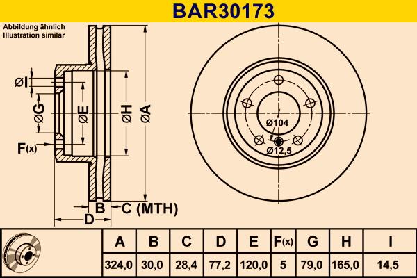 Barum BAR30173 - Гальмівний диск avtolavka.club