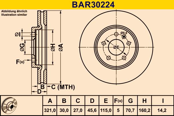 Barum BAR30224 - Гальмівний диск avtolavka.club