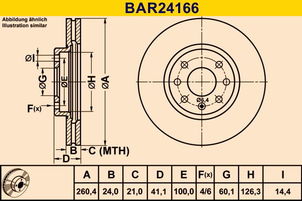 Barum BAR24166 - Гальмівний диск avtolavka.club