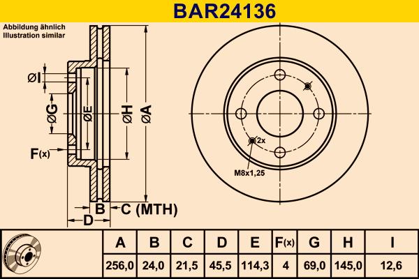 Barum BAR24136 - Гальмівний диск avtolavka.club