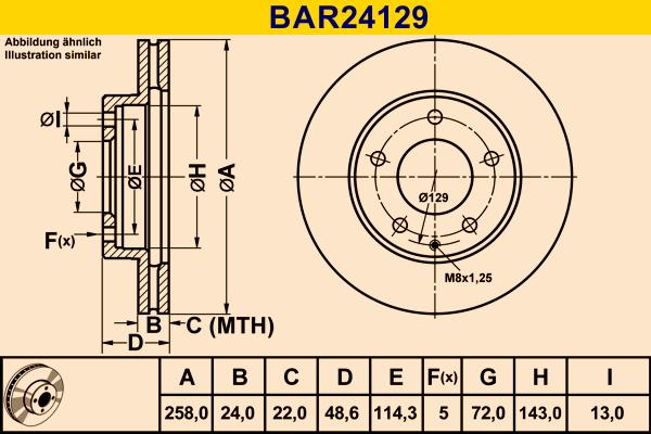 Barum BAR24129 - Гальмівний диск avtolavka.club