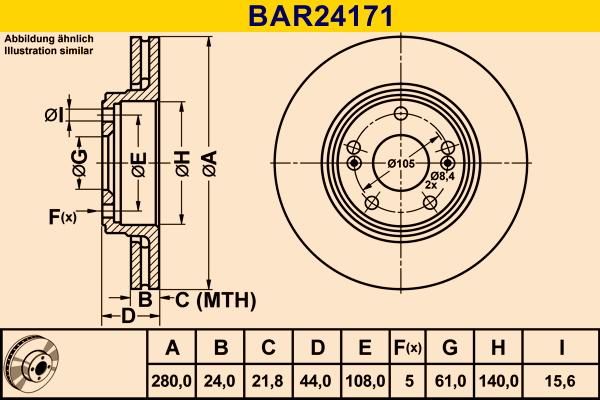 Barum BAR24171 - Гальмівний диск avtolavka.club