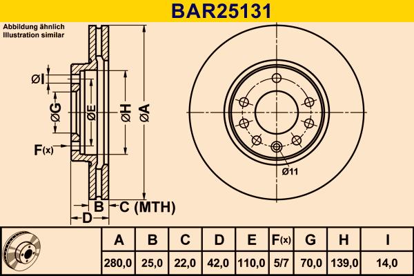 Barum BAR25131 - Гальмівний диск avtolavka.club