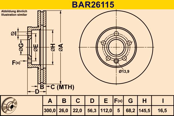 Barum BAR26115 - Гальмівний диск avtolavka.club