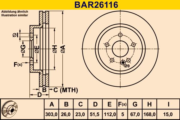 Barum BAR26116 - Гальмівний диск avtolavka.club