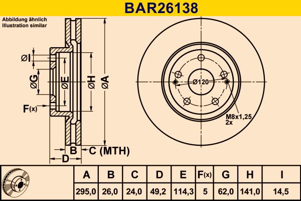 Barum BAR26138 - Гальмівний диск avtolavka.club