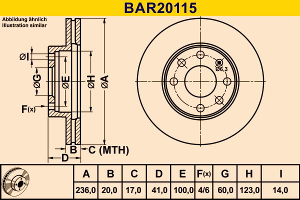 Barum BAR20115 - Гальмівний диск avtolavka.club