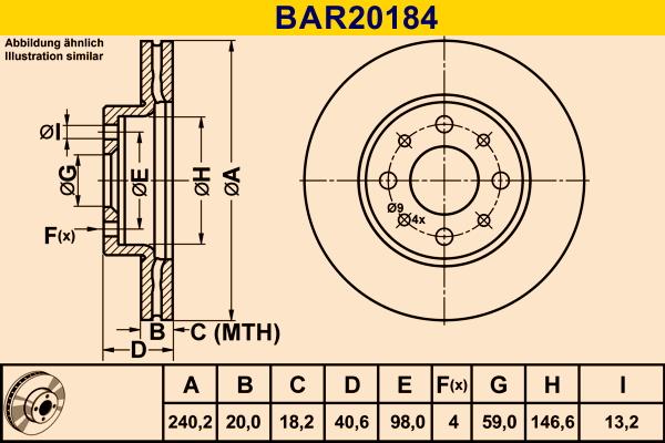 Barum BAR20184 - Гальмівний диск avtolavka.club