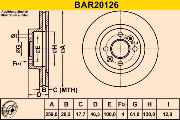 Barum BAR20126 - Гальмівний диск avtolavka.club