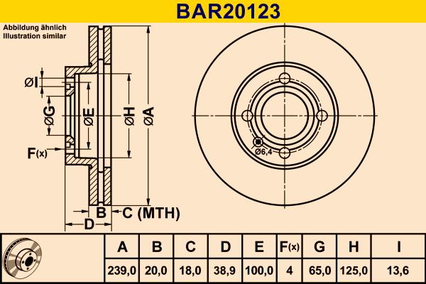 Barum BAR20123 - Гальмівний диск avtolavka.club